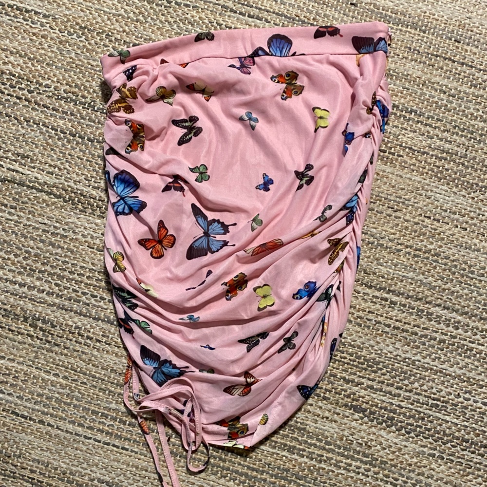 Pink Butterfly Adjustable Side Skirt